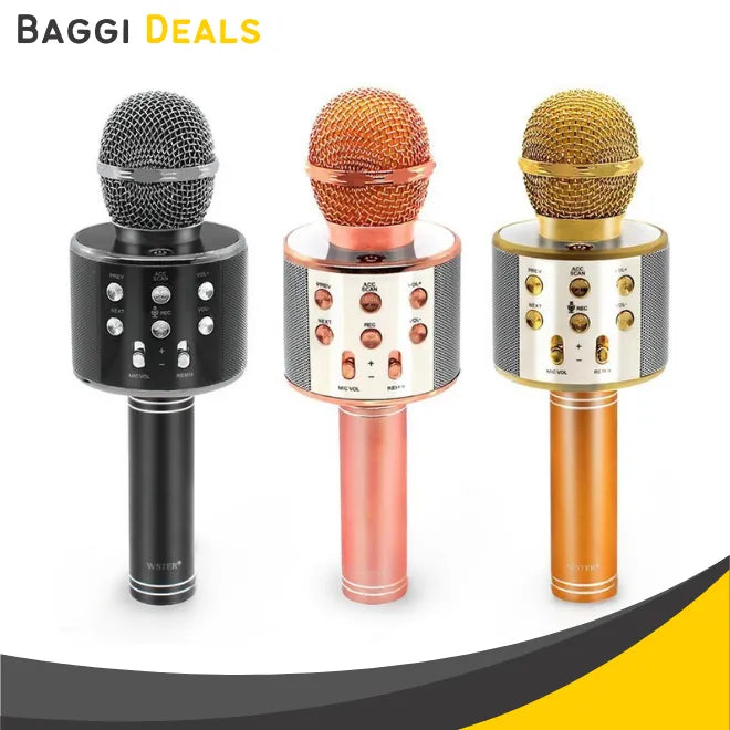 Bluetooth Microphone Wireless Mic / Speaker - Portable Rechargeable for All Smartphones